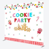 Aperturee - Aperturee Cookie Party Snowflake Christmas Pillow Case Backdrop